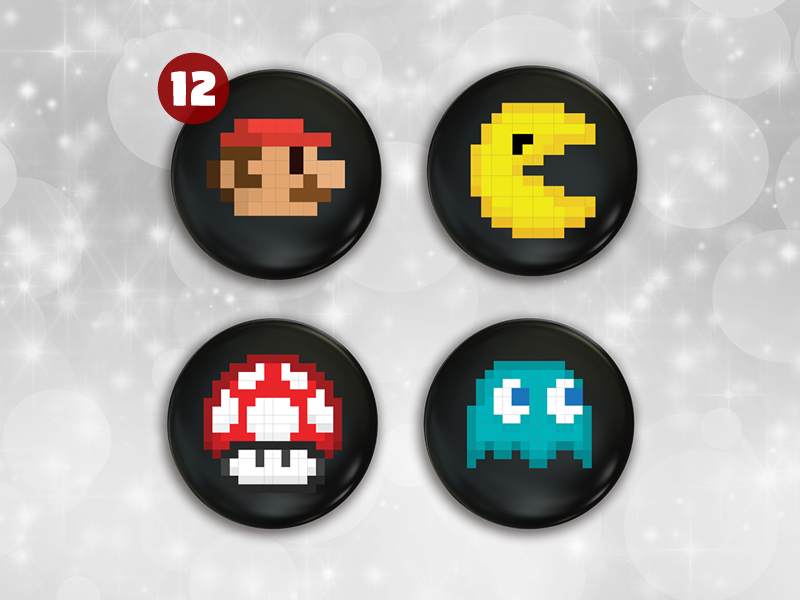 gaming Christmas gifts - Retro badges