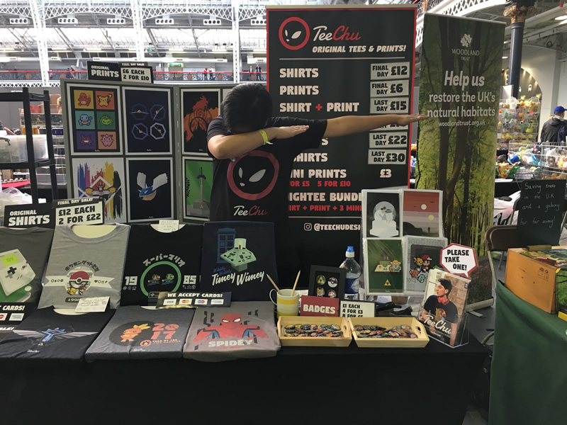 A strange bloke invaded our stall at Comic Con