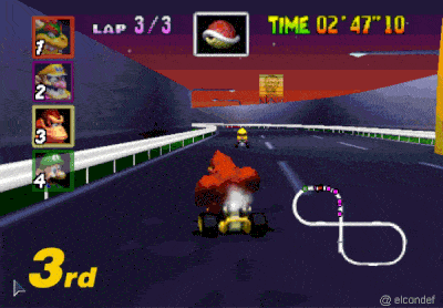 Classic Mario Kart action for Nintendo 64 mini
