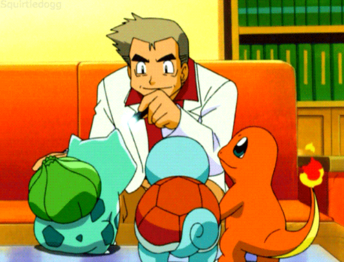 Professor Oak sure loves his Pokemon!