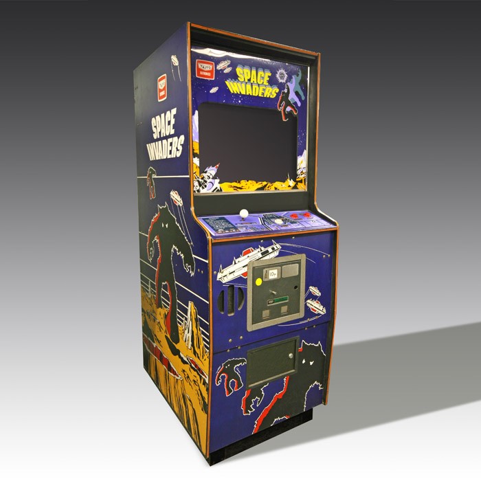 A look at an early Space Invaders arcade cabinet!