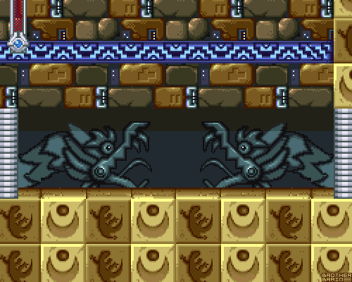 The classic boss tunnel in Mega Man