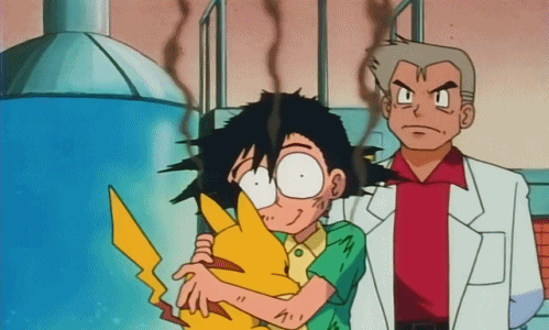 Ash's First Encounter with Pikachu at Professor Oak's Lab
