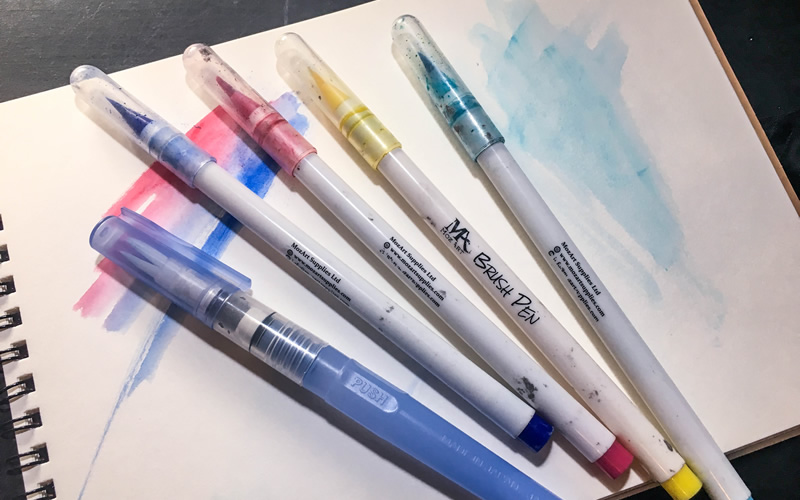 The watercolour brush pen aesthetic