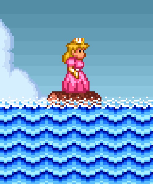Princess Peach's debut in Super Mario Bros 2