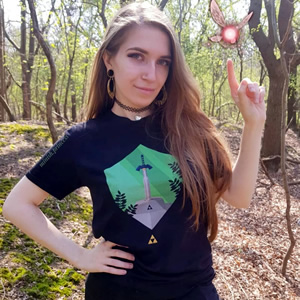 Entering the woods with the Triforce of courage, treasure awaits Hylian legend @minish.princess!
