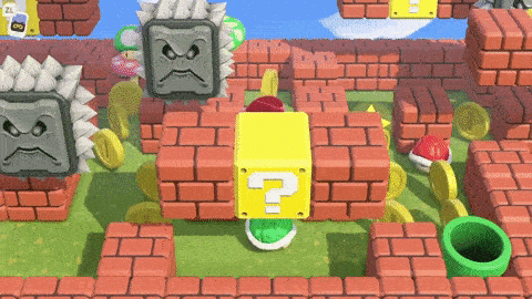 A Mario themed Animal Crossing Dream Island