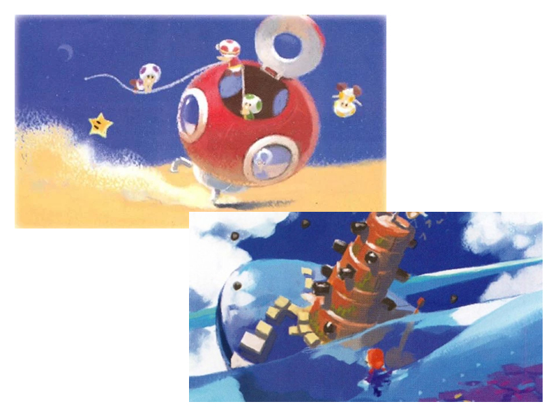 Gorgeous classic Super Mario Galaxy 3 art