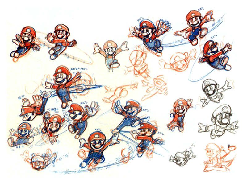 Mario concept sketches and art