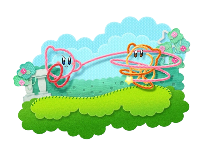 Concept art of Kirby Epic Yarn