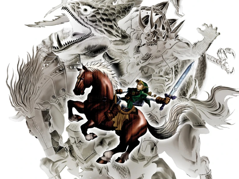 Artwork of Boss Battles in Zelda Ocarina of Time
