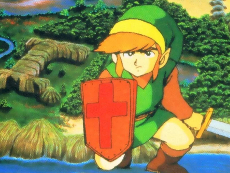 The original NES Legend of Zelda official artwork with Link