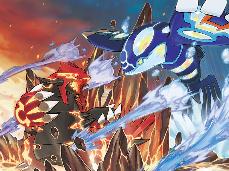 Official art of Pokemon Ruby and Sapphire