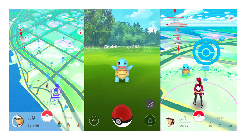 Early 2016 Pokemon Go screenshots