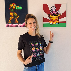 Pixel artist meets pixel tee! Love this snap of artist @pixnbrush in our Copy Ability design!