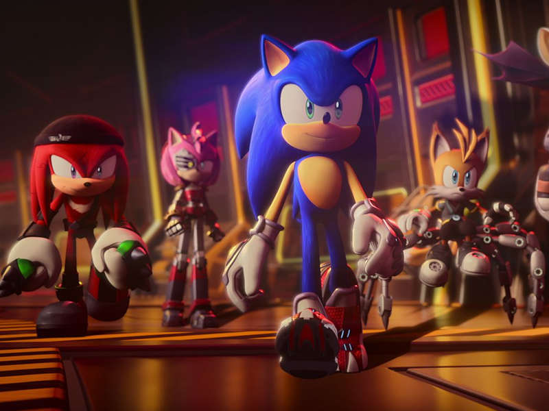 Sonic the Hedgehog and his friends posing from one of the biggest gaming shows on Netflix