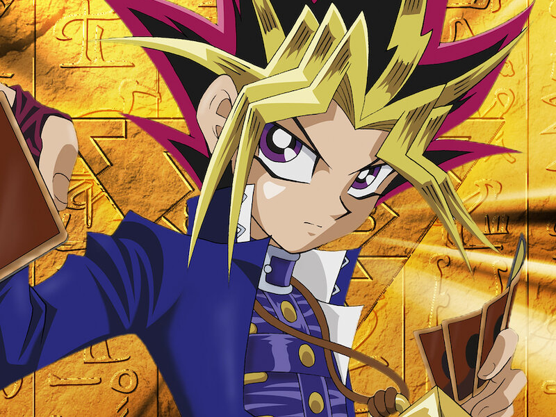 A picture of Yugi from the Yu-Gi-Oh series!