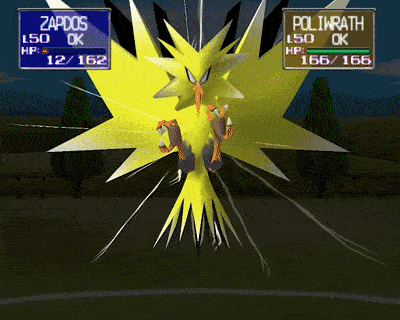 Image of a Pokemon Stadium battle