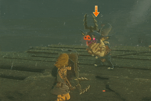 Link vs Bokoblin gif in the rain from Zelda Breath of the Wild. Example of AI in gaming