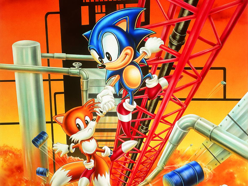 Official concept art of Sonic the Hedgehog 2, depicting Sonic and Tails