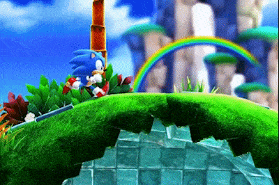 Sonic Superstars gif showing Sonic running