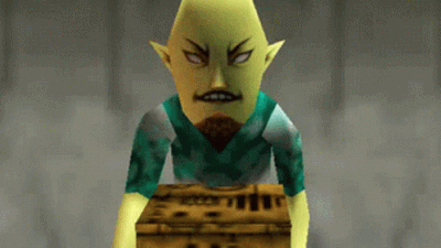 Animation of the guy in the Windmill in Zelda: Ocarina of Time