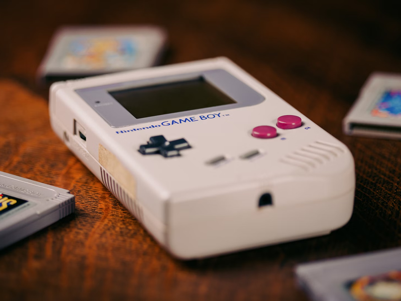 Photo of a Game Boy DMG original console