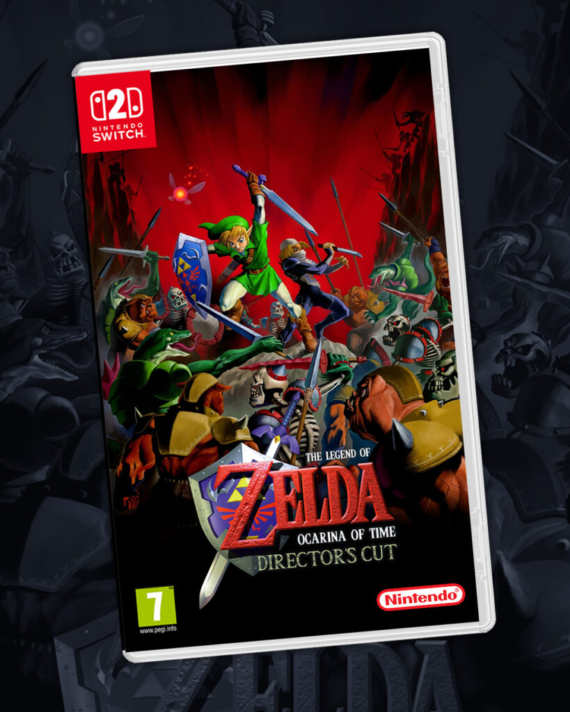 A Zelda Ocarina of Time Switch 2 HD remake - mockup boxart image