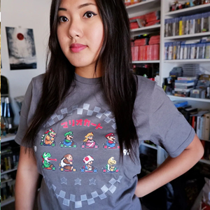 Powersliding into action! The wonderful @succhinigames rockin' the Pixel Racer design!
