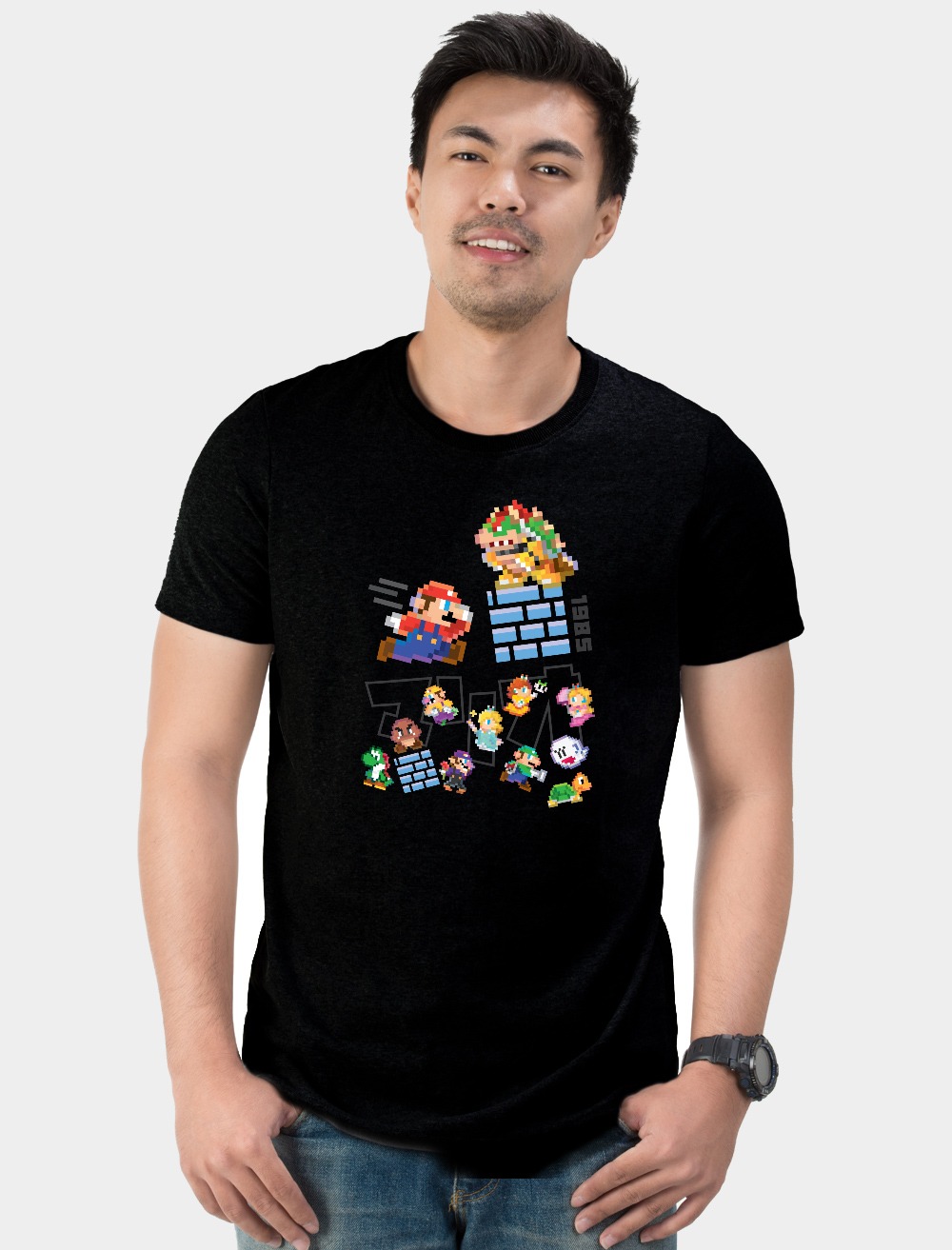 Pack Aimant Porte-clé Super Mario Maker - Amiibo Mario Pixel - Limited Tee Shirt