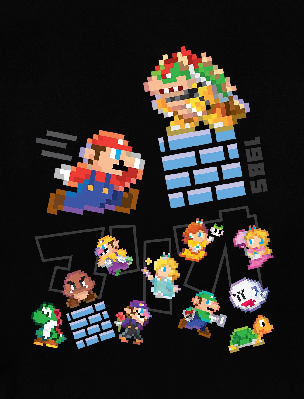 Super T-Shirt 8-Bit All Stars